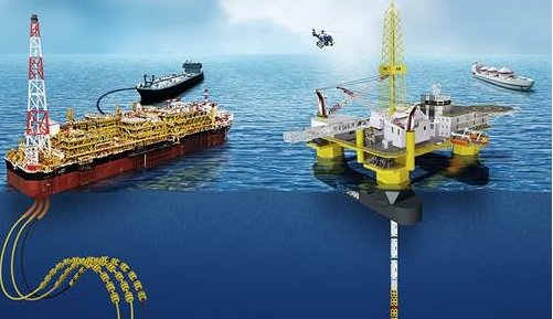 Offshore platforms and cargo tanker ships