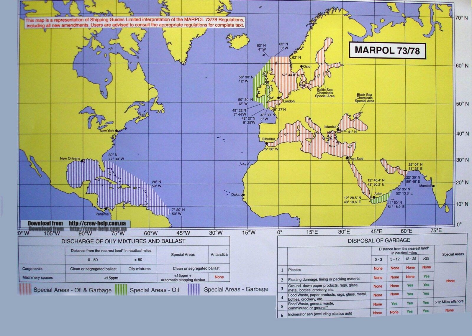 Free Map with marked special areas MARPOL 73/78 - Marine And Offshore ...