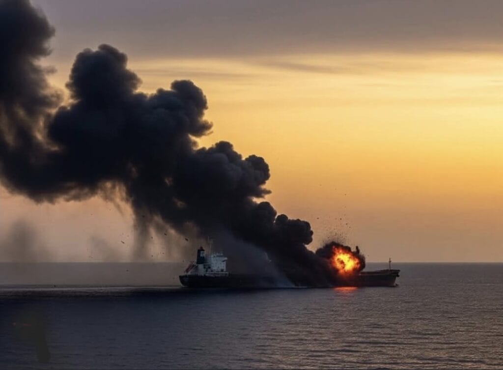 Vessel attack in the southern red sea