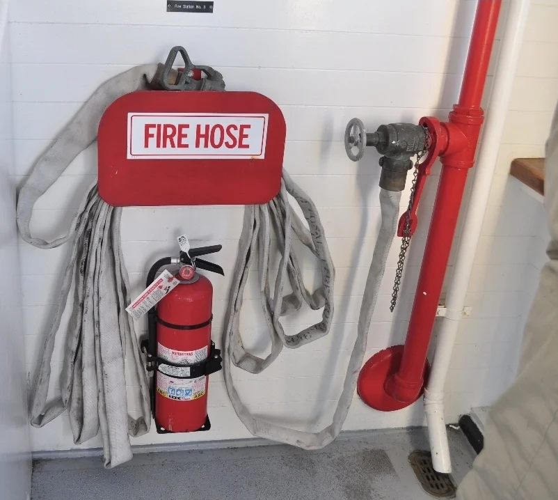 onboard ship fire extinguishers